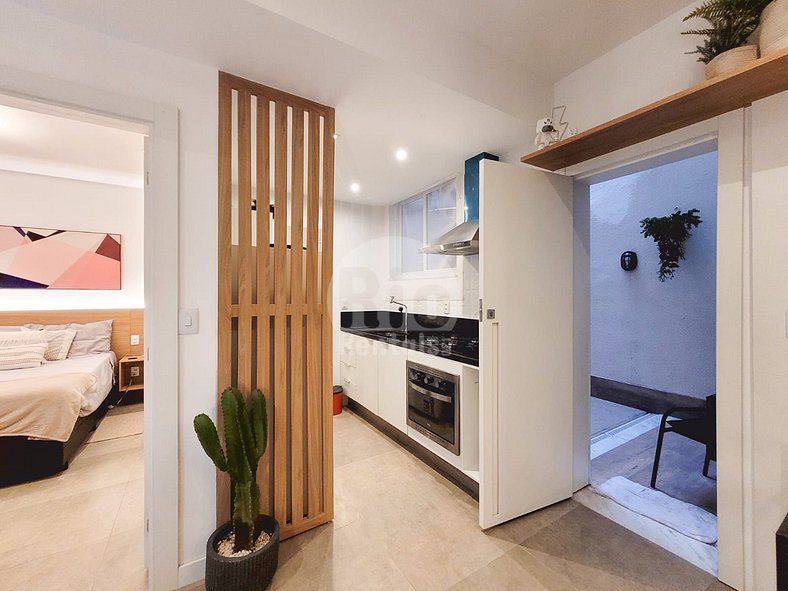 Elegante Apartamento de 1 Quarto em Copacabana