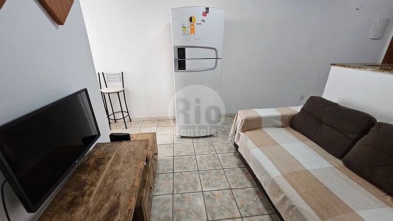 Rio Rentals 021 U012 - Apto de 1 quarto em Copacabana.